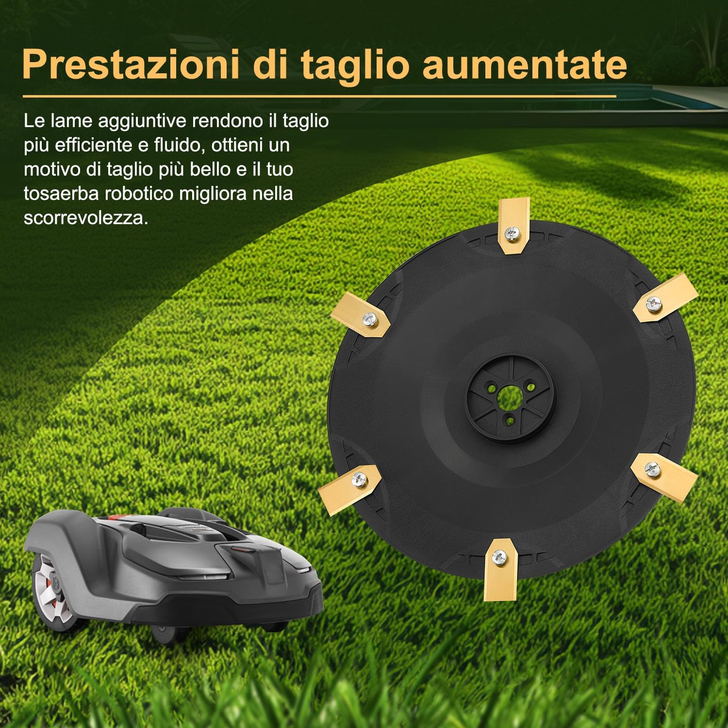 Thumbnail 5 de FourShow Taglio Più Efficiente Platti Lama di ricambio per robot rasaerba con compatibilità Husqvarna G3-P2 Automower 320/330X