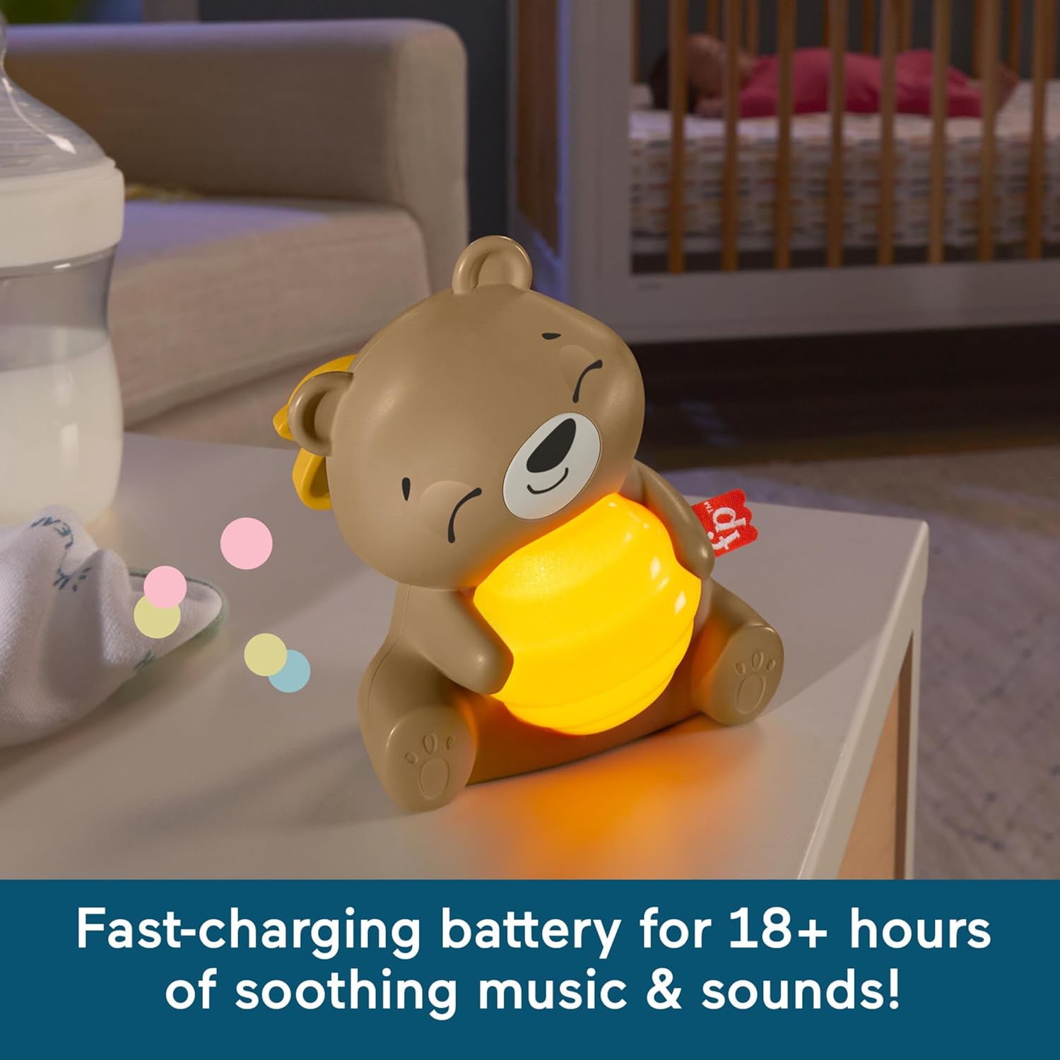 Detalle de Fisher Price Beary Soothing Portable Sound Machine: Gentle bedtime companion for newborns