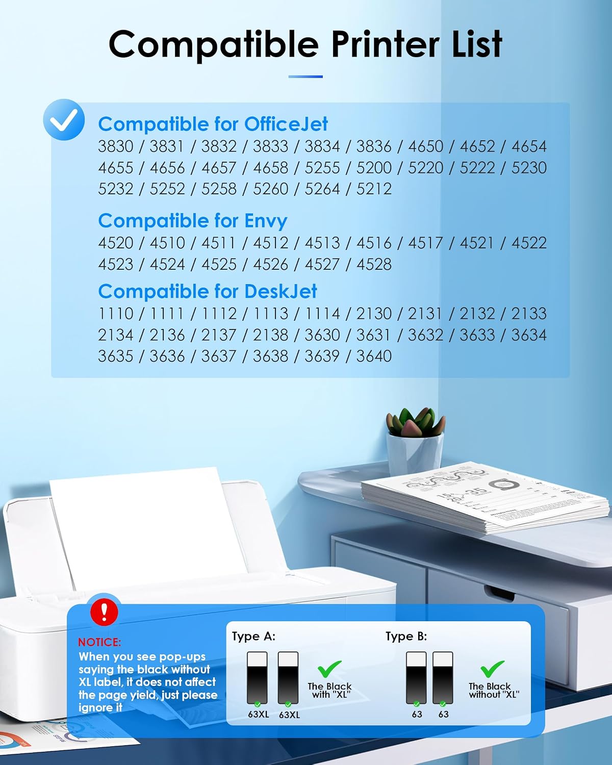 Detalle 2 de HP-Compatible 63XL Black Ink Cartridge