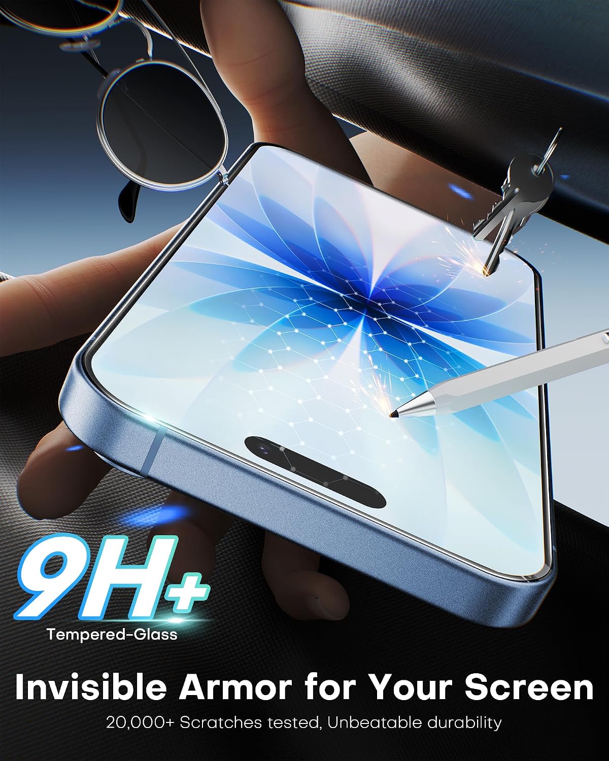 Detalle 2 de OMOTON Panzer für iPhone 17, 3+3 Stk.