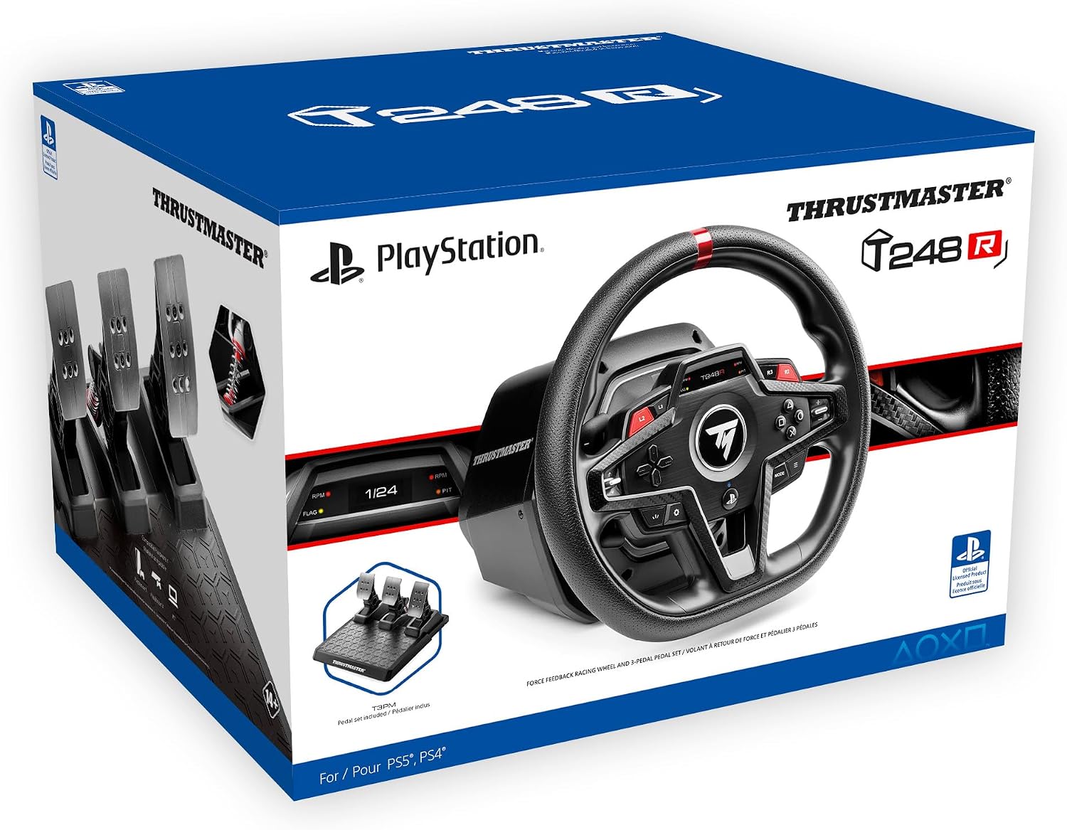 Detalle de Thrustmaster T248R ステアリングコントローラー 3.1Nmフォースフィードバック・液晶画面・3ペダル