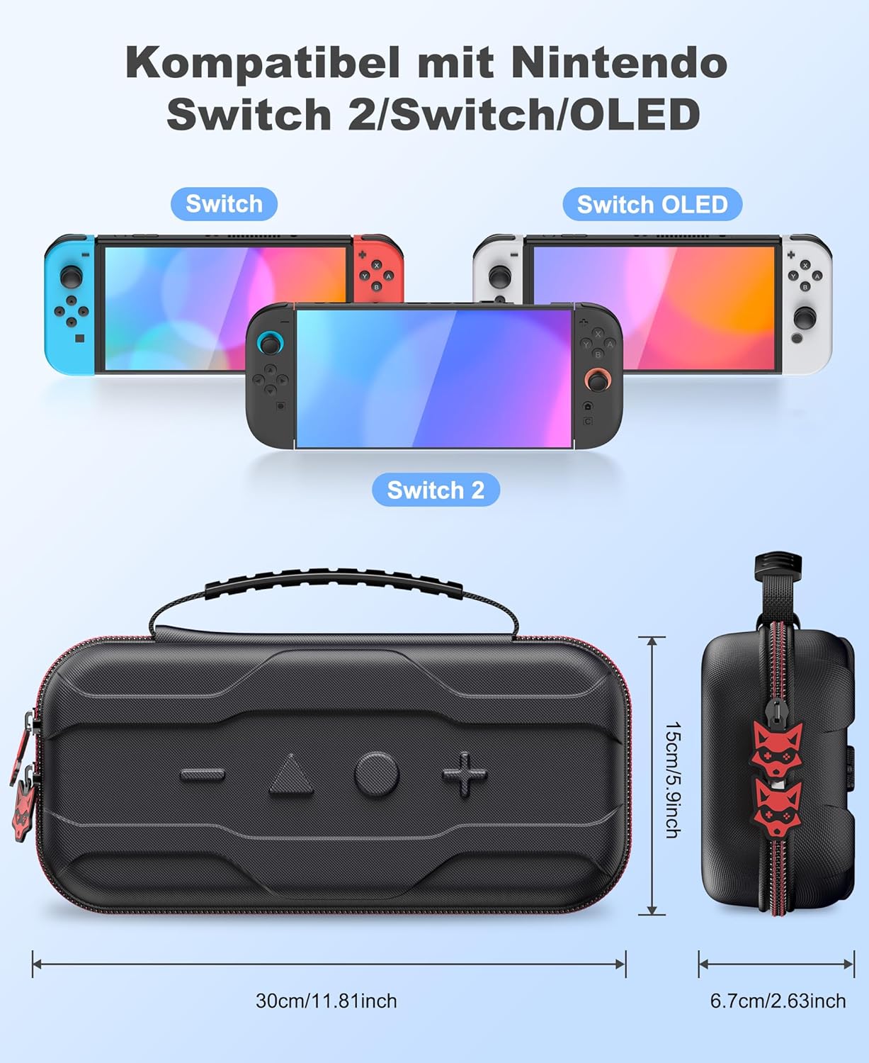 Thumbnail 5 de HELLCOOL Tasche für Nintendo Switch 2 – Aufbewahrung für 10 Spiele und Zubehör