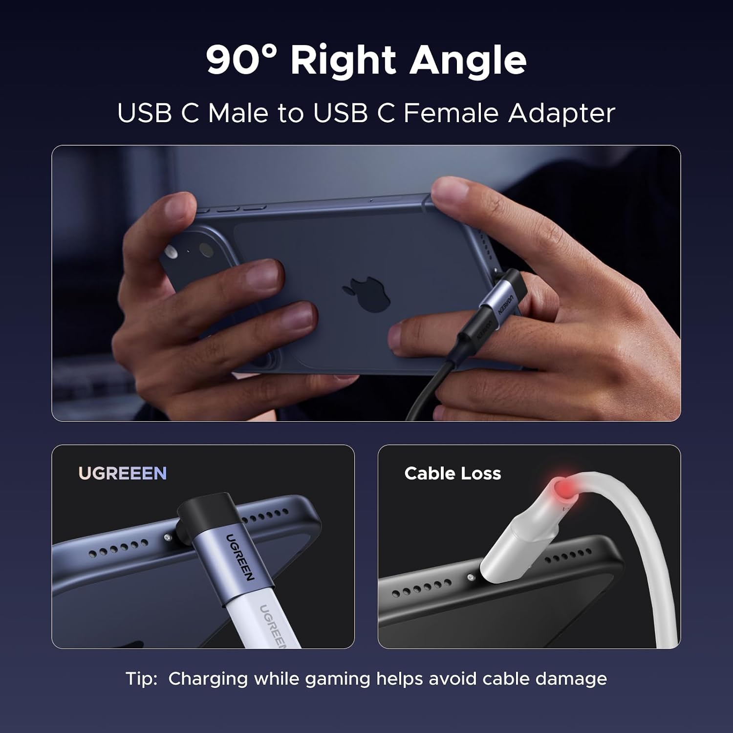 Thumbnail 3 de UGREEN Adattatore USB C 40Gbps 3 Pezzi 90°