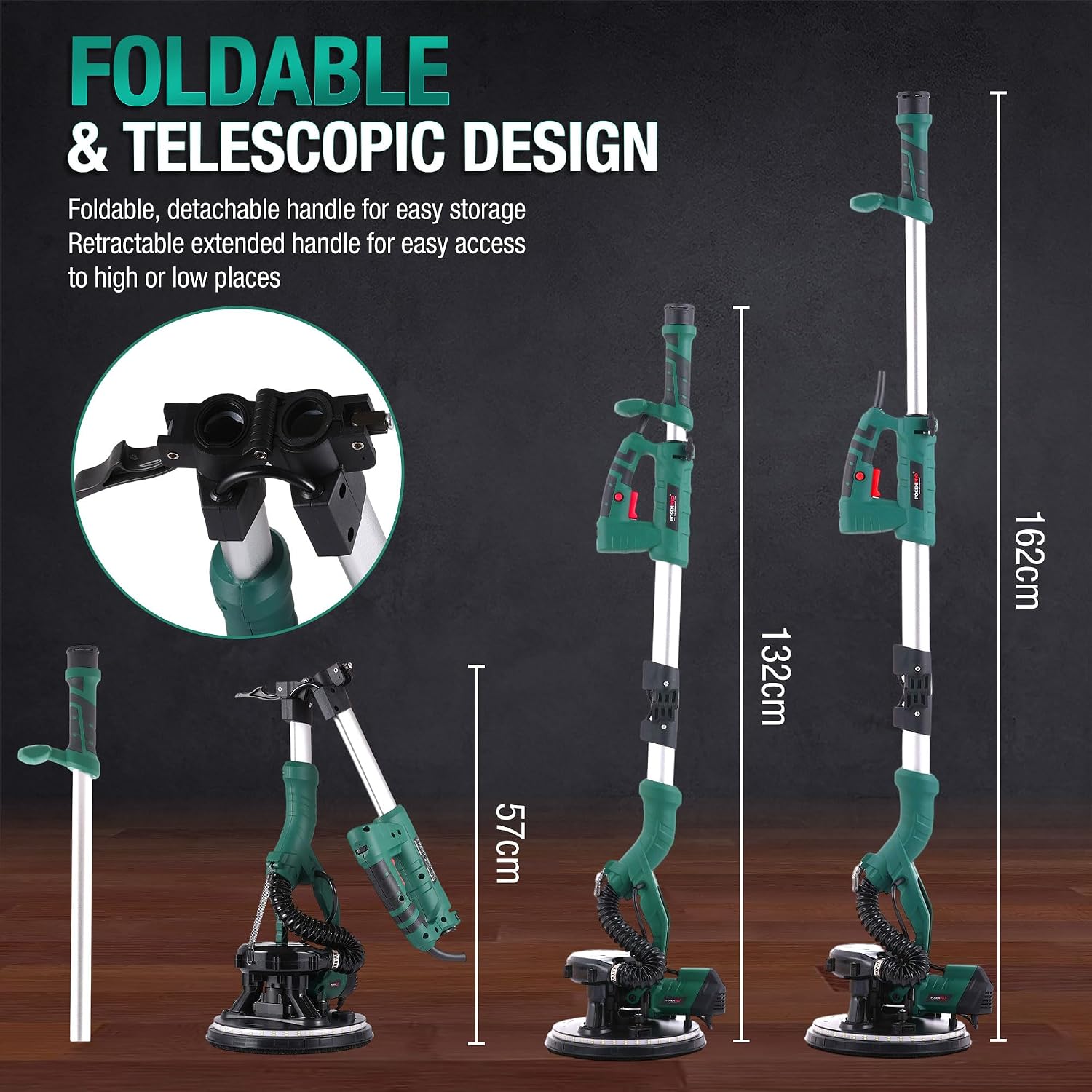 Detalle de POSENPRO PPDS810/215 wand- en plafondschuurmachine 810 W, Ø 215 mm
