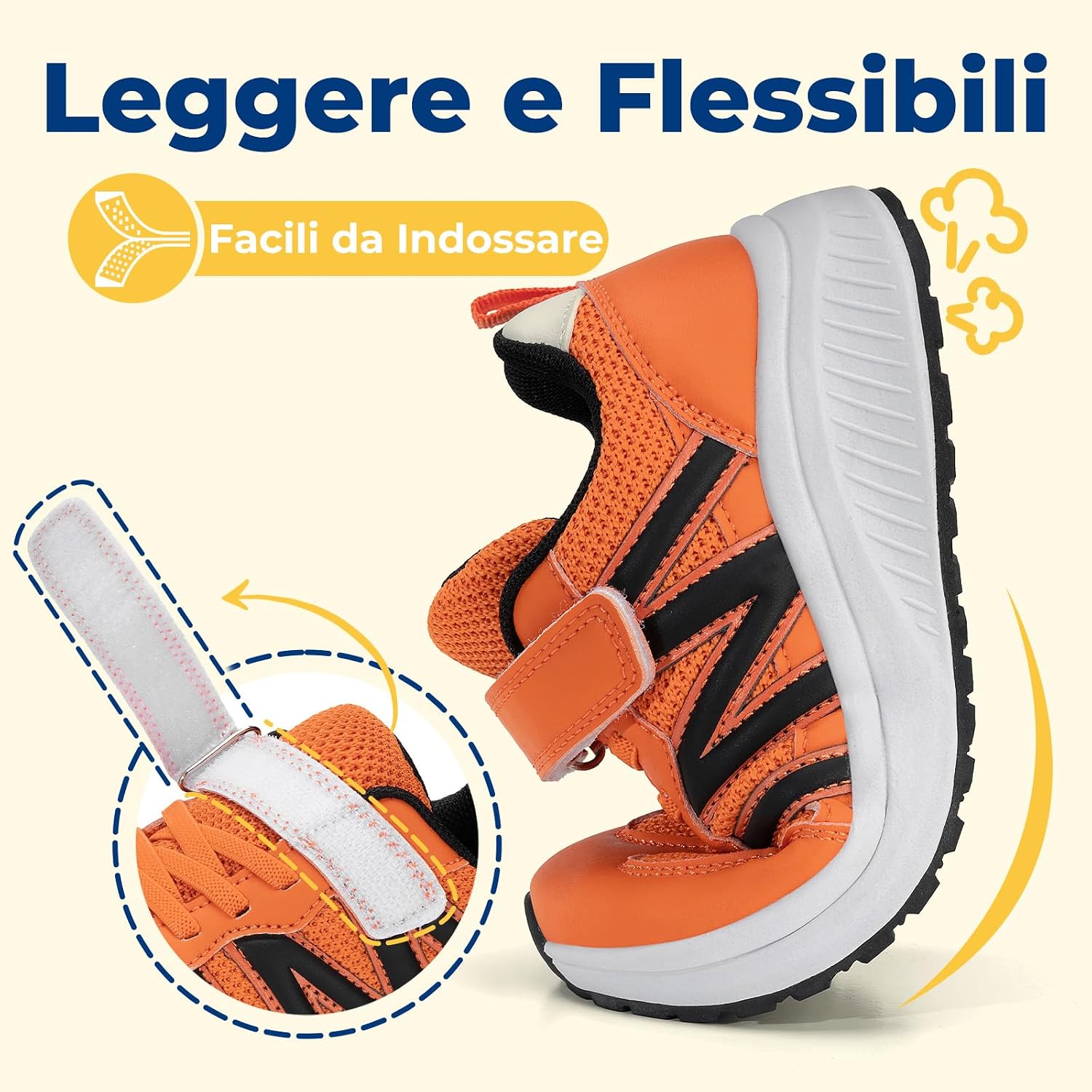 Detalle de Geococcyx Scarpe Bambino/Bambina Pianta Larga Antiscivolo Traspiranti (26–36 EU)