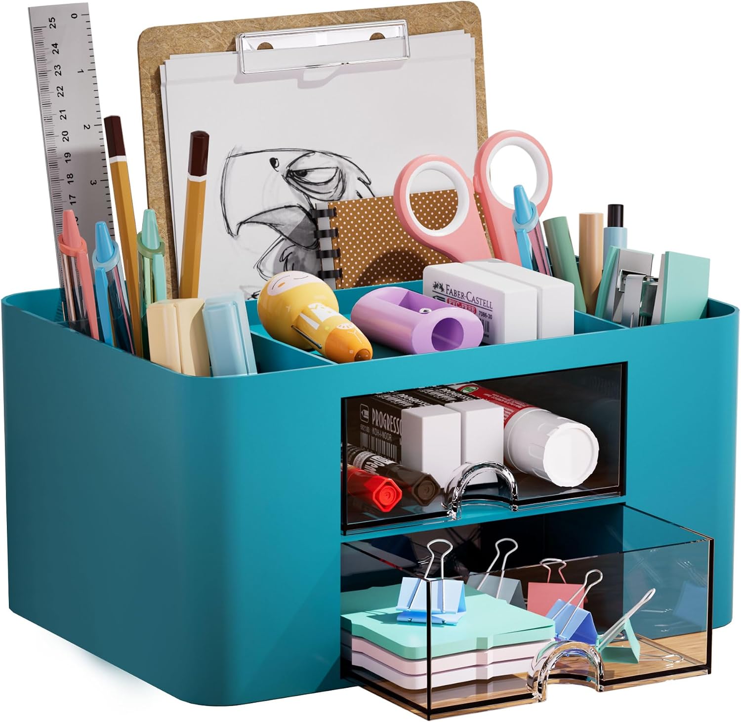 Thumbnail 6 de Marbrasse Schreibtisch Organizer mit Schubladen – Multifunktionaler Desktop-Organizer in Schwarz