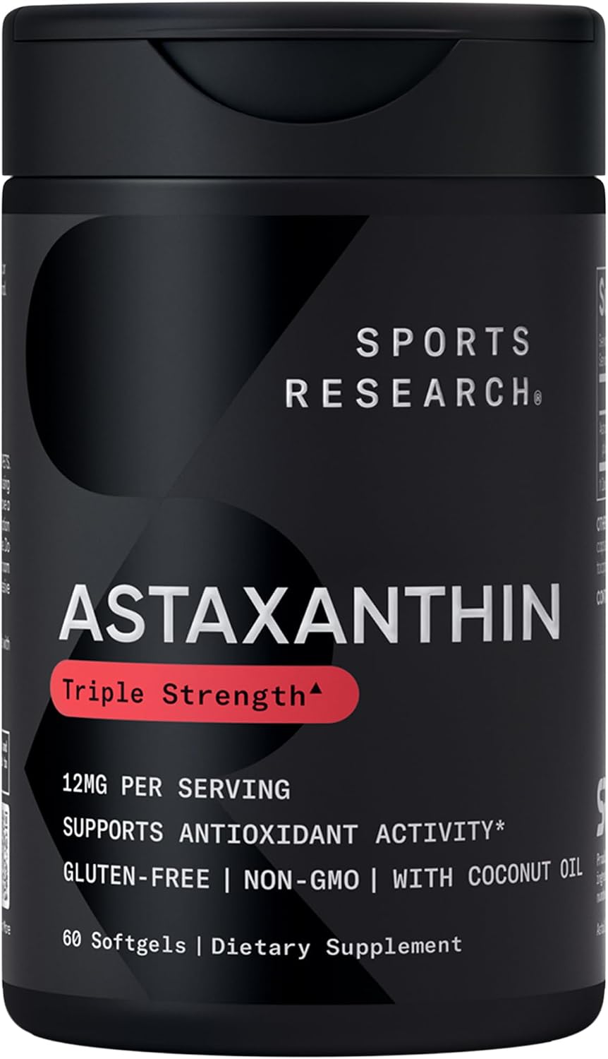Detalle de Sports Research FG221 Icelandic Astaxanthin 12 mg Softgels with Coconut Oil