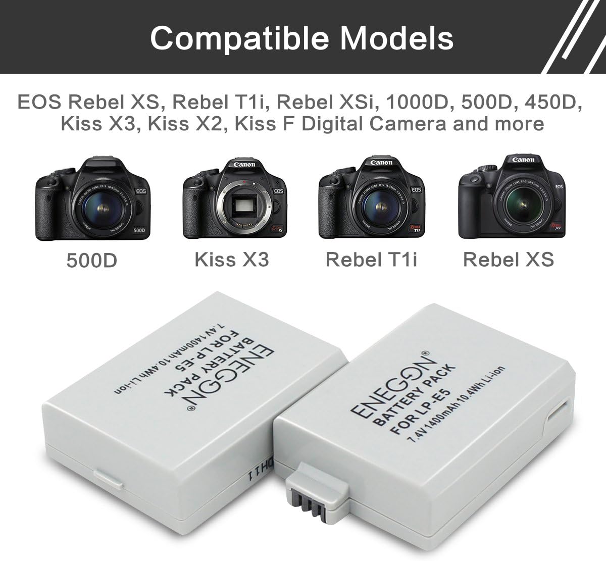 Thumbnail 2 de ENEGON Batteria LP-E5 1400mAh