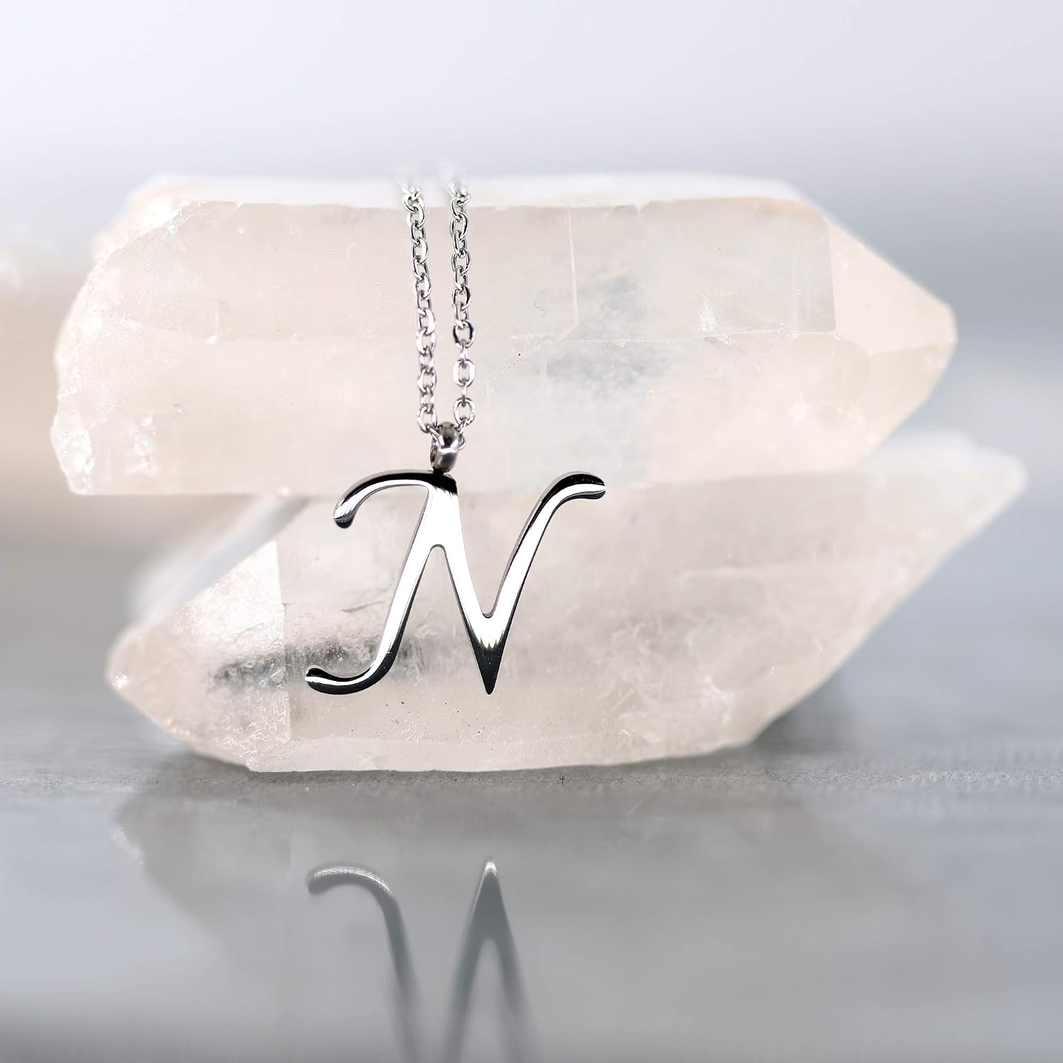Thumbnail 3 de Morella Collar con Colgante Letras en Plata y Acero