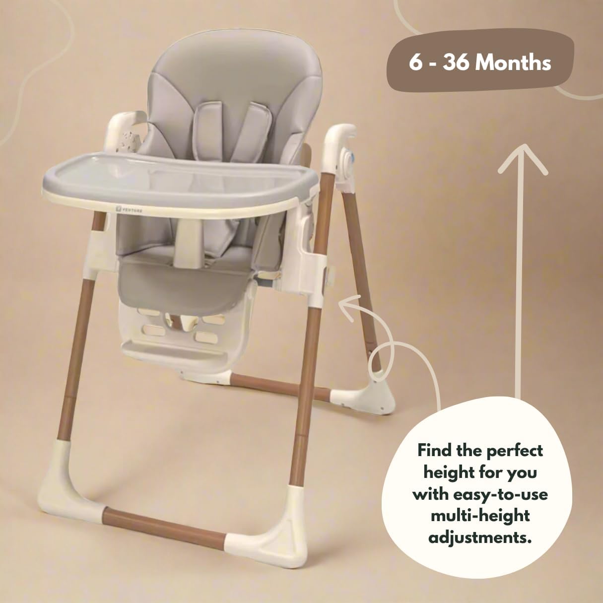 Detalle 1 de Venture Flare High Chair with Adjustable Seating