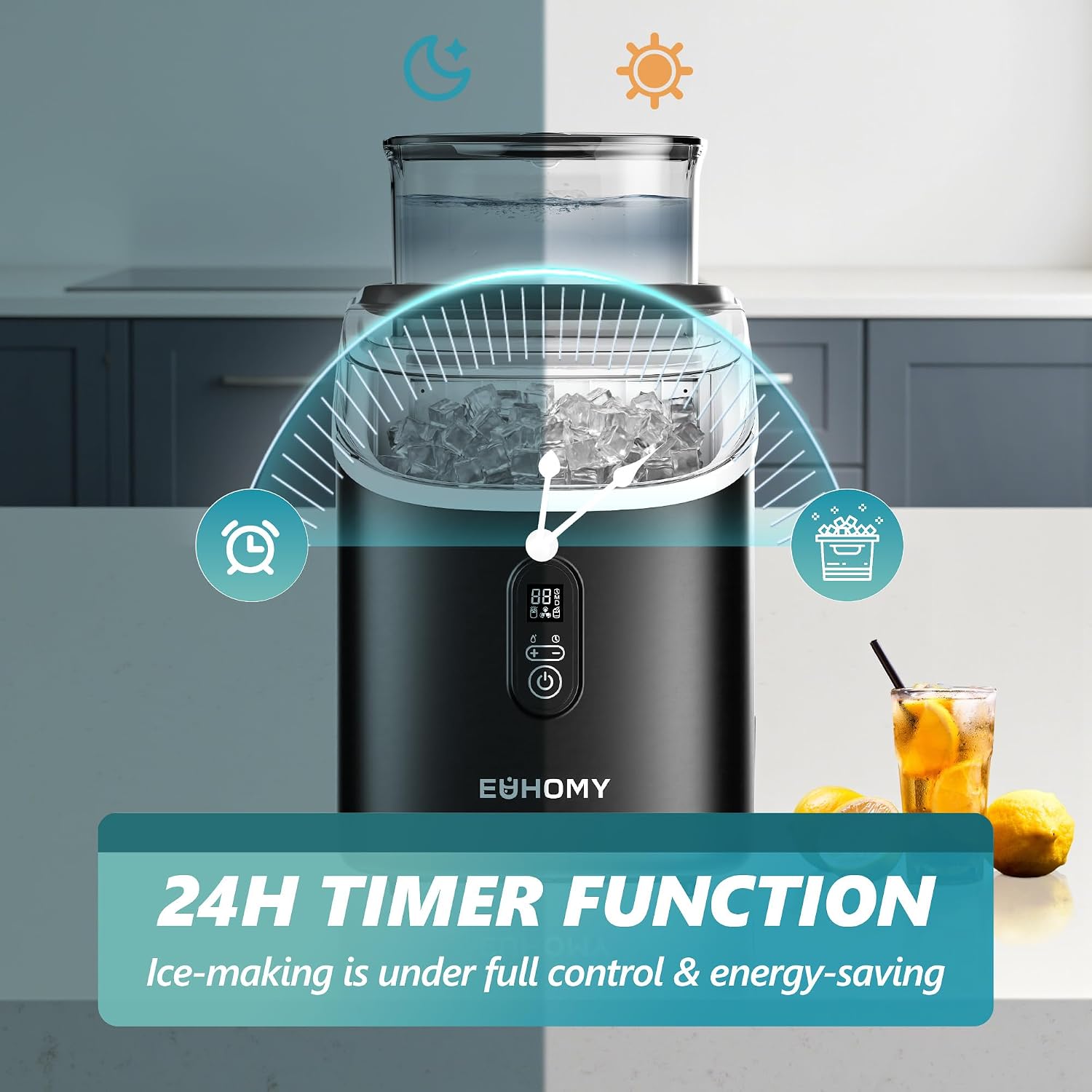 Thumbnail 6 de EUHOMY Countertop Ice Maker with 1.5L Tank