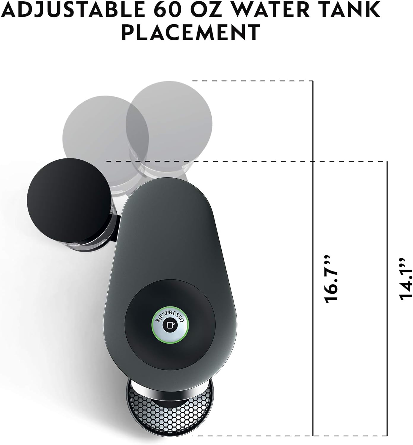 Thumbnail 1 de De’Longhi Nespresso Vertuo Plus Coffee & Espresso Maker (Titan)