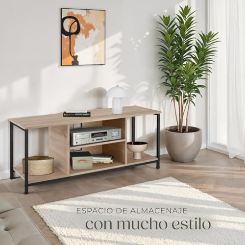 Thumbnail 7 de TecTake® Mueble TV Industrial Madera y Acero, Roble Sonoma 🛋