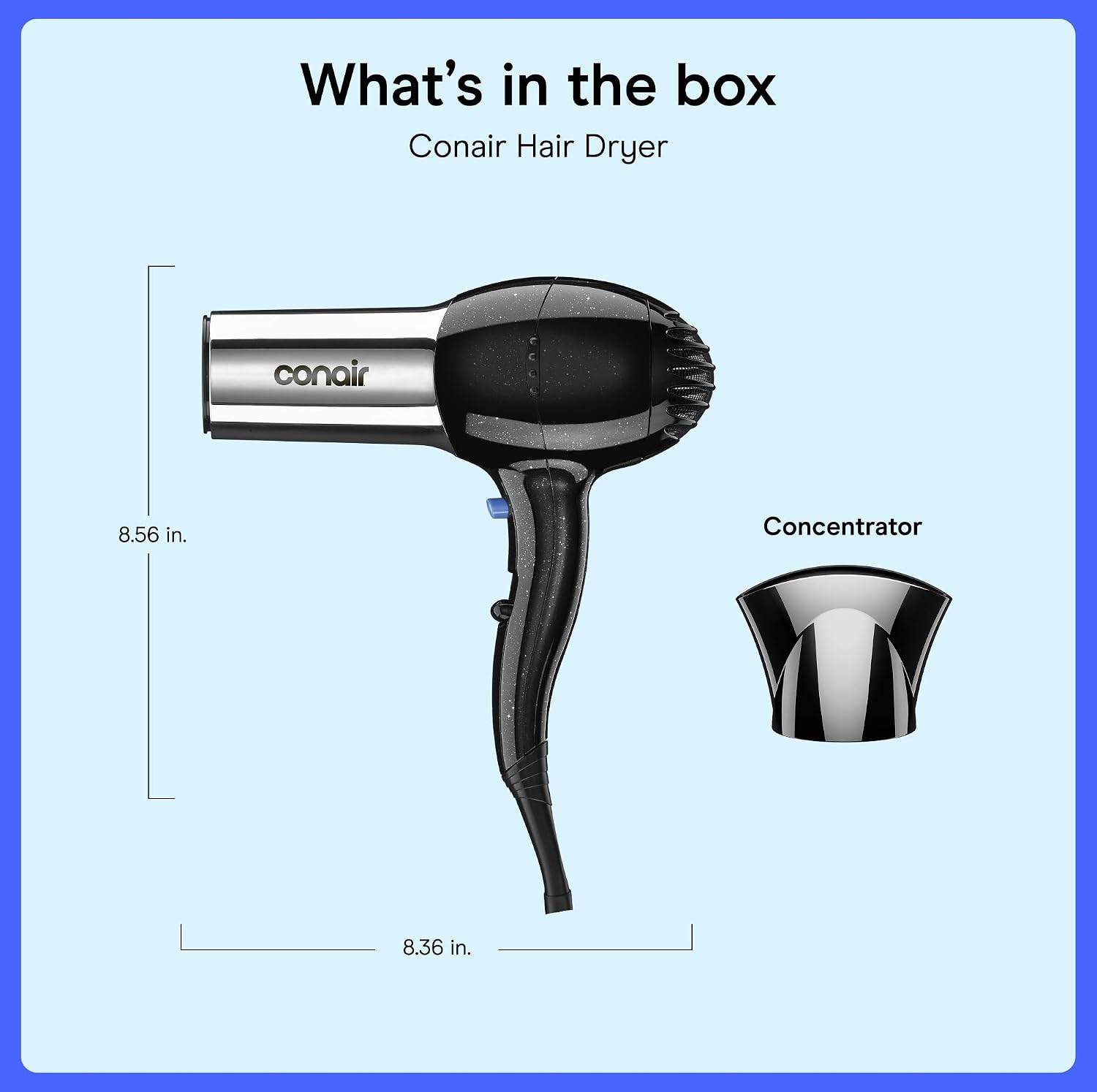 Thumbnail 6 de Conair 256NRL Ionic Hair Dryer, 1875W with Concentrator, 2 Heat/Speed Settings