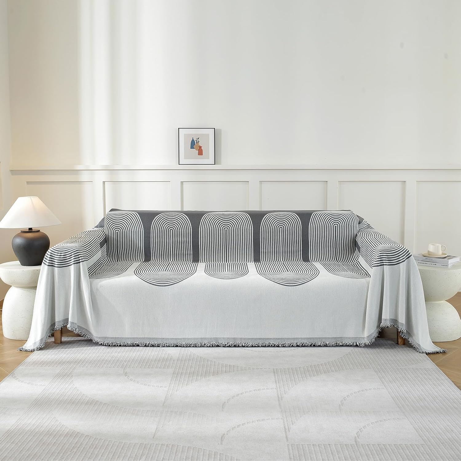 Detalle de YSTELLAA Housse de canapé 180×340 cm 🛋