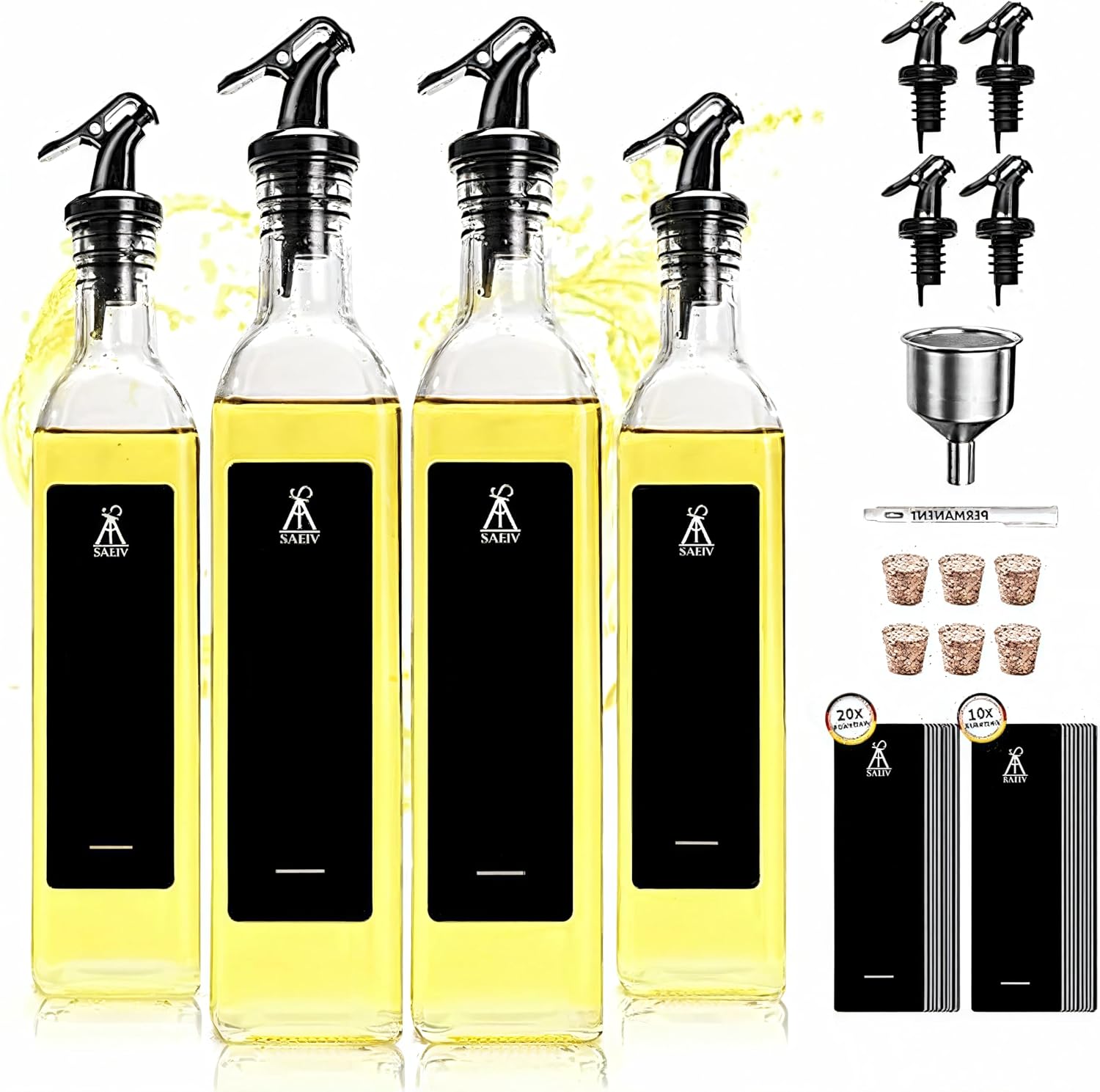 Thumbnail 6 de SAEIV Ölflasche aus Glas 12er Set 160 ml