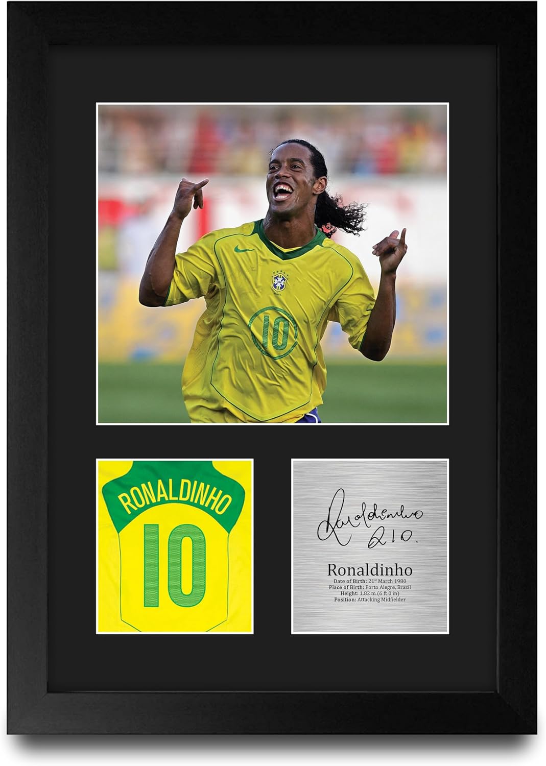 Thumbnail 2 de Ronaldinho Signed Autograph Printed Photo – A4 Portrait