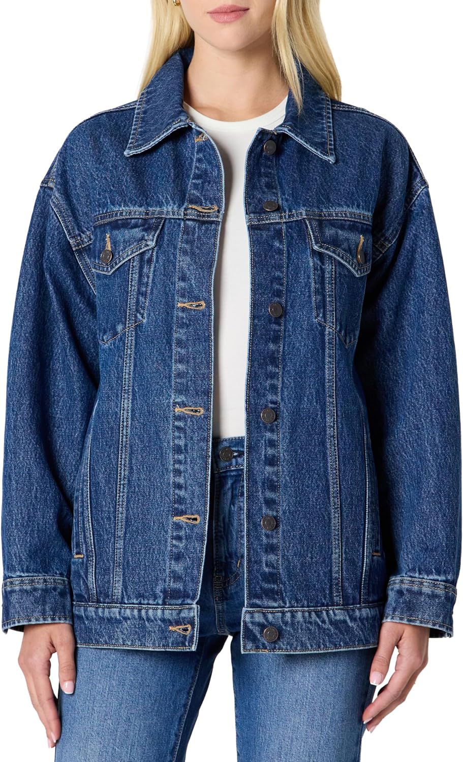 Detalle de Amazon Essentials Trucker-Jacke 69,9 cm