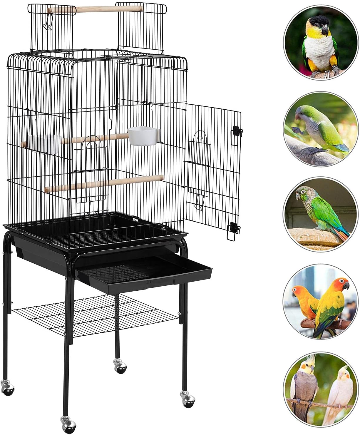 Detalle 2 de Yaheetech Parrot Cage 47in play top