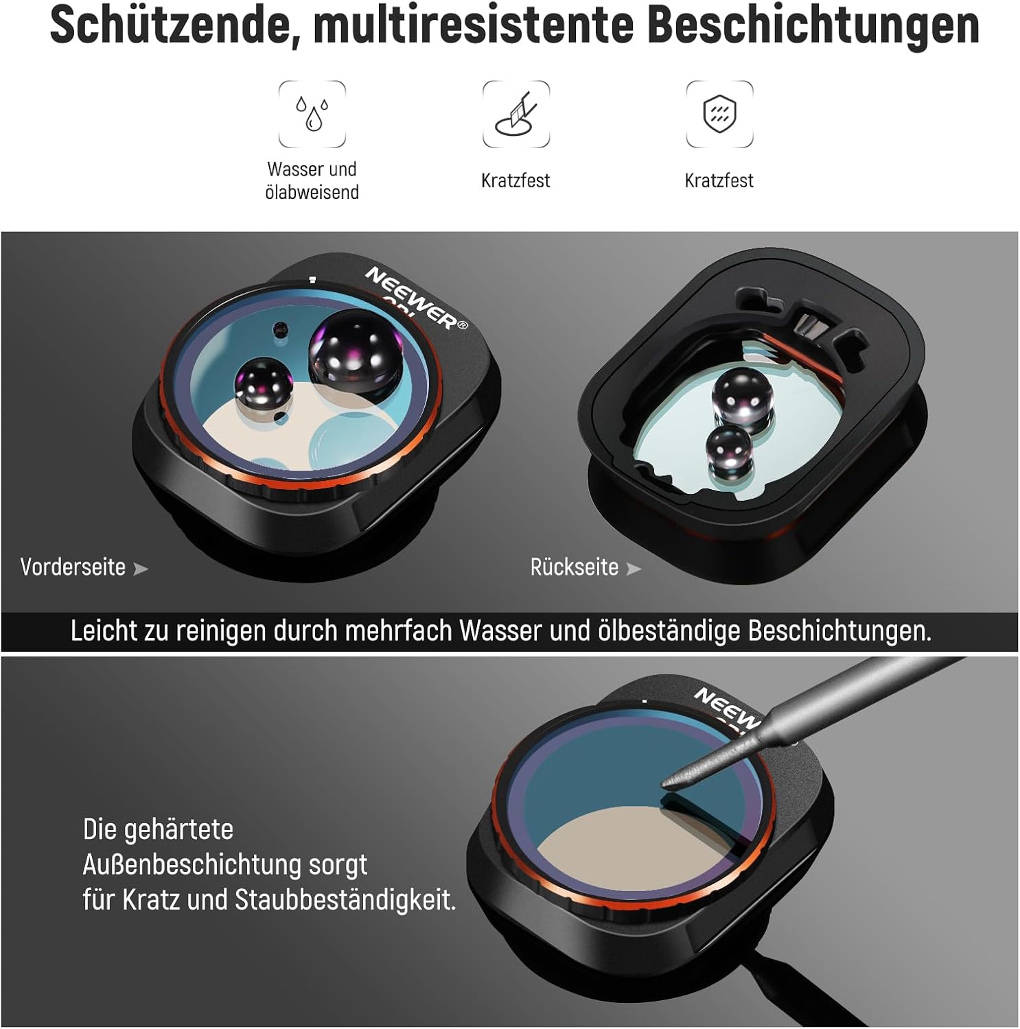 Thumbnail 6 de NEEWER ND- und CPL-Filterset (4er-Pack) für DJI Mini 4 Pro – ND16/ND64/ND256 & CPL Polarisationsfilter