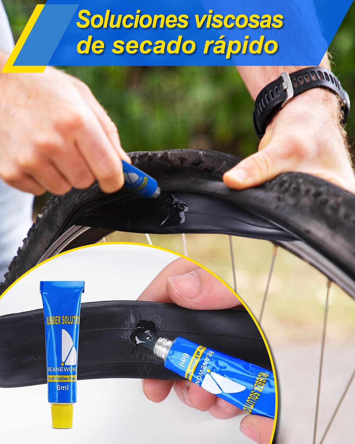 Detalle de Beanewone Parches Bicicleta 18 unidades