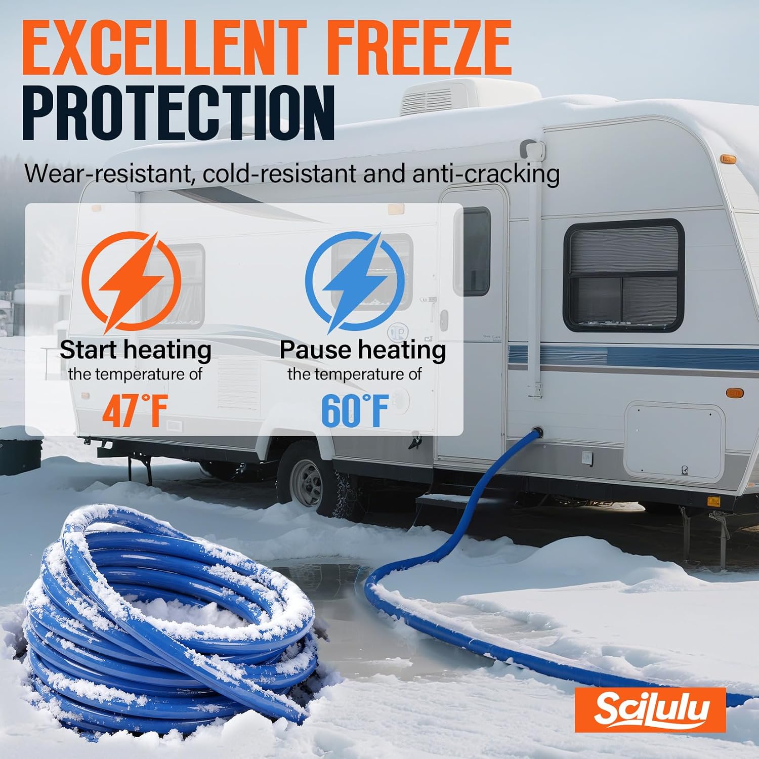 Thumbnail 6 de Scilulu 75FT Heated Water Hose for RV