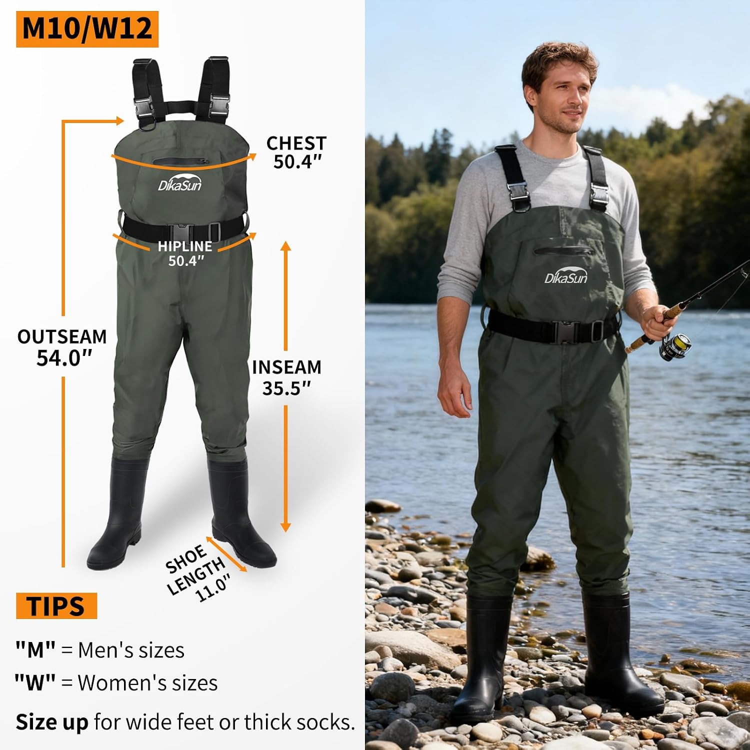 Detalle de DikaSun Chest Waders M10/W12