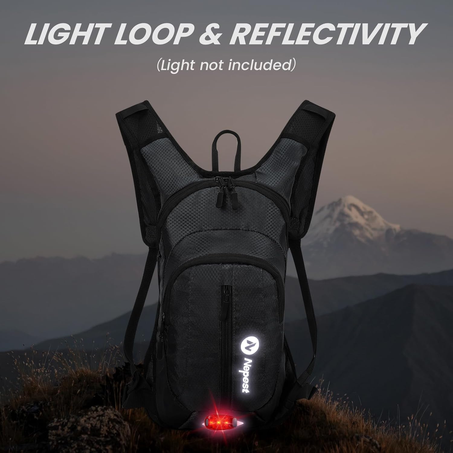 Thumbnail 1 de Nepest Hydration Pack Backpack with 2L Water Bladder — Lightweight Nylon Hydration Vest for Hiking, Running and Cycling