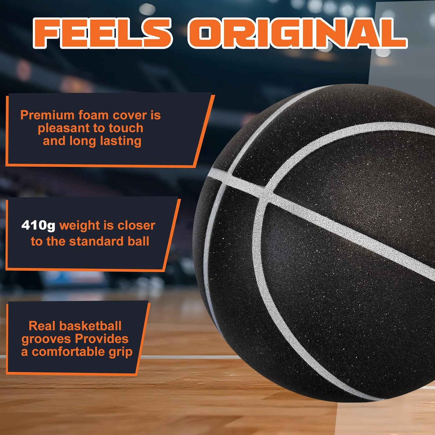 Detalle de LKTNLKT Silent Basketball Size 7, 29.5-Inch PU Foam Indoor Ball