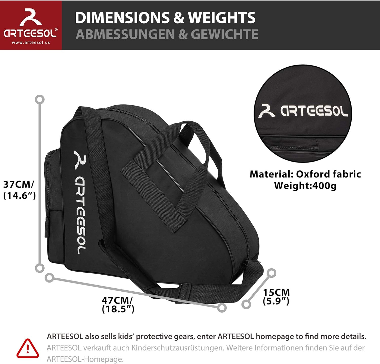 Thumbnail 5 de Blackace arteesol Bolsa Patines 42x37x15 cm