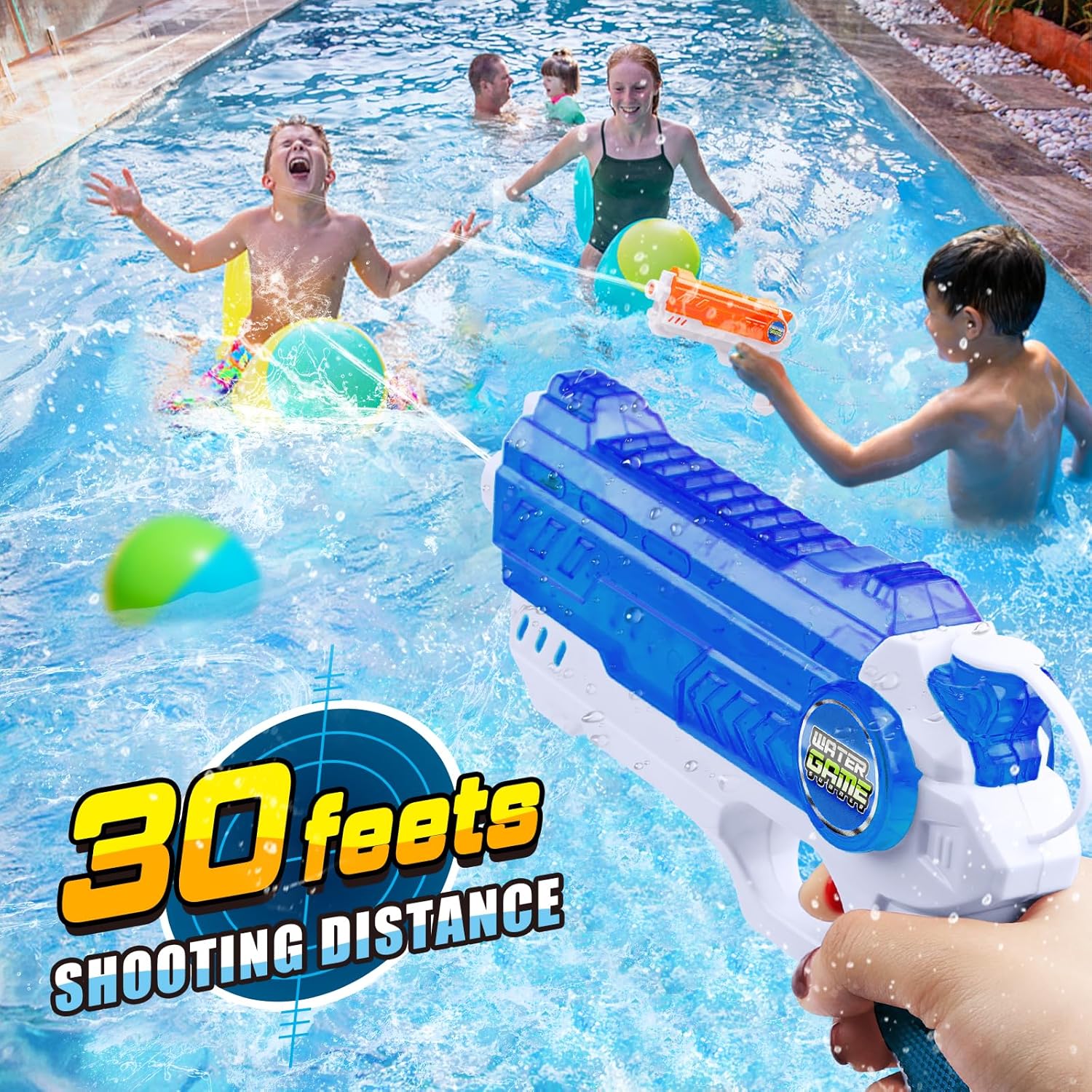 Thumbnail 2 de Quanquer 2 Pack Water Guns for Kids — 300cc Squirt Blaster with Trigger