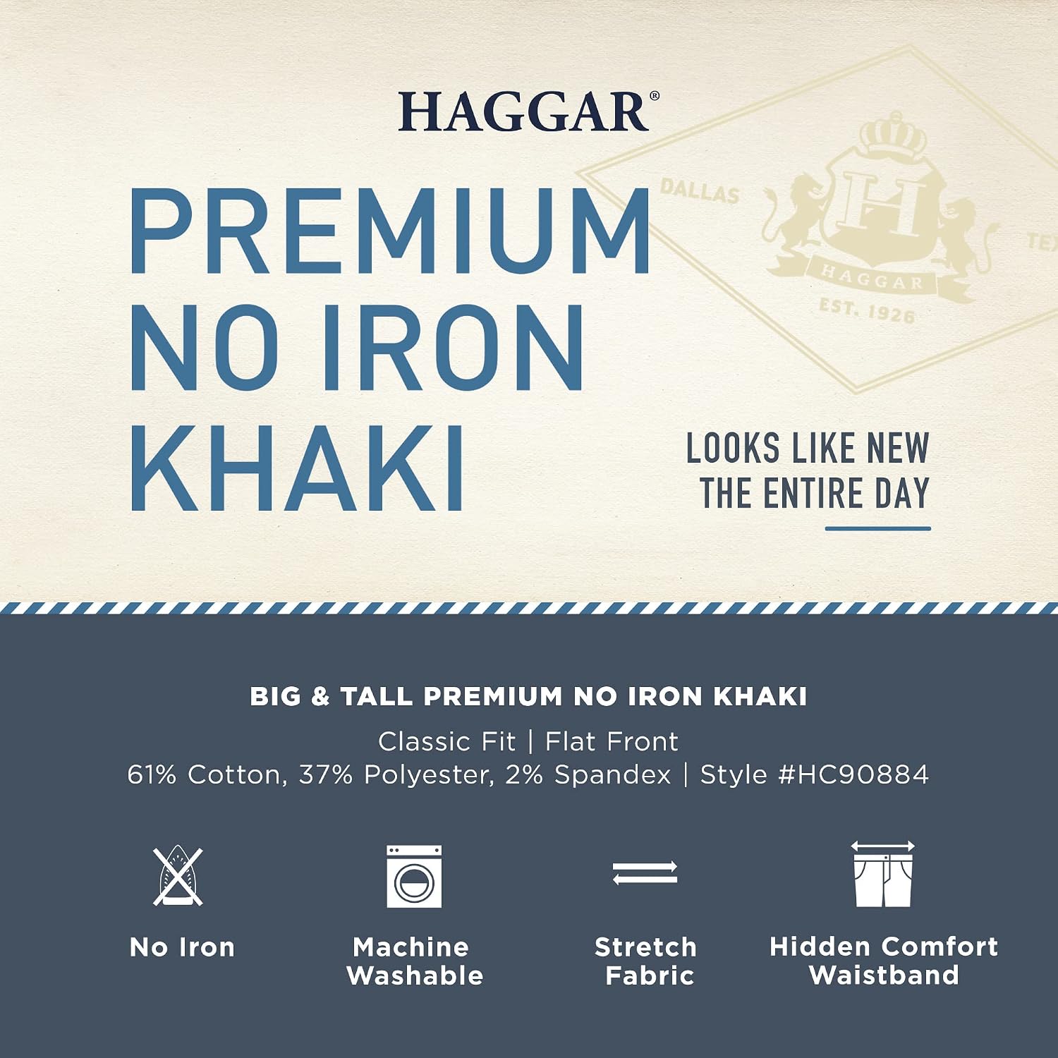 Thumbnail 6 de Haggar No Iron Khaki Classic Fit Pant
