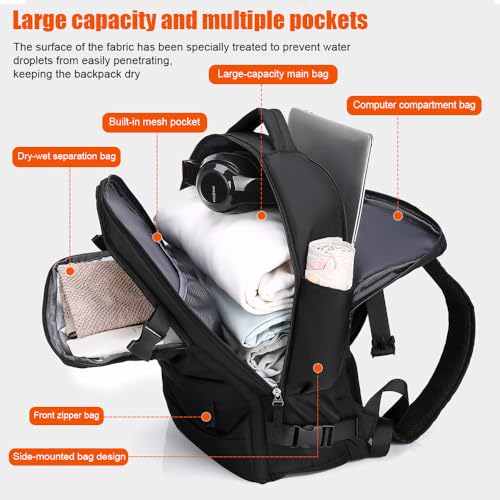 Detalle de smallrun Mochila de Cabina para Viaje 40x20x25 - 20 L, Orificio de Carga y Bolsillo Antirrobo