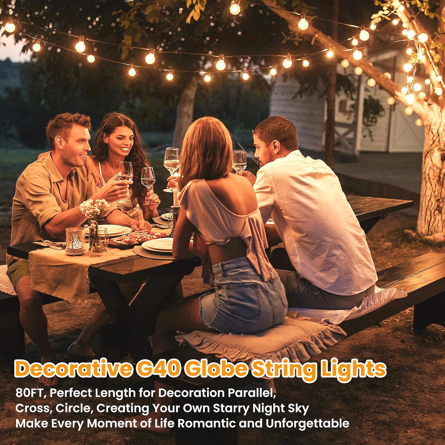 Thumbnail 4 de Bosceos Outdoor String Lights 80FT