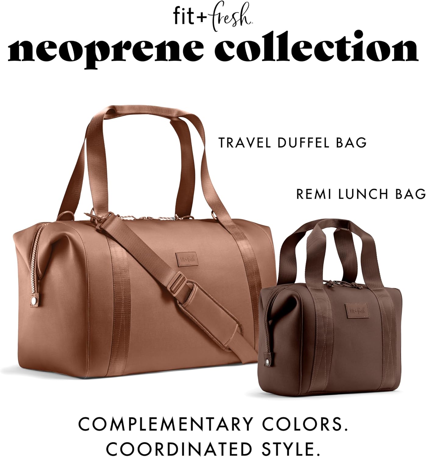 Thumbnail 6 de Fit & Fresh Remi Women’s Neoprene Lunch Bag (Chocolate) with Containers & Ice Pack
