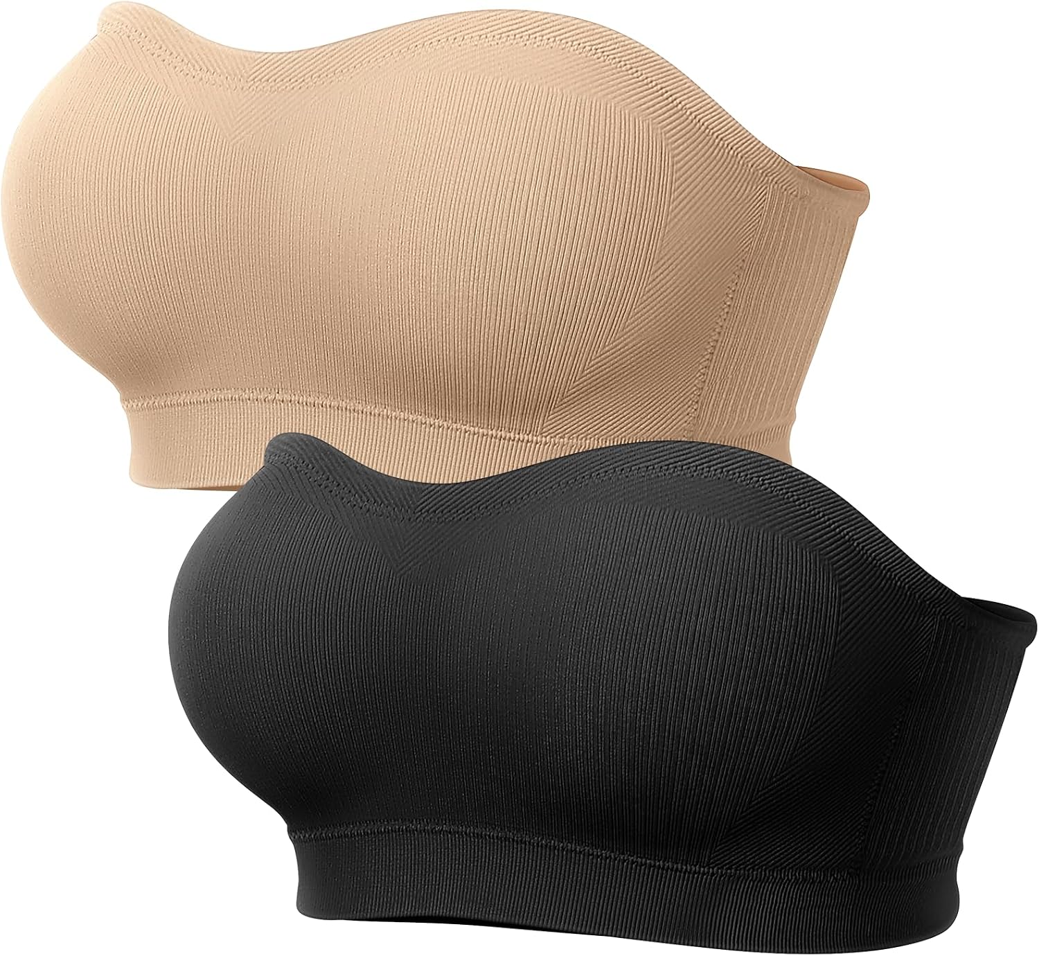 Detalle de LetsJoli Strapless Push-Up Bandeau Bra with Silicone Grip (No Underwire)