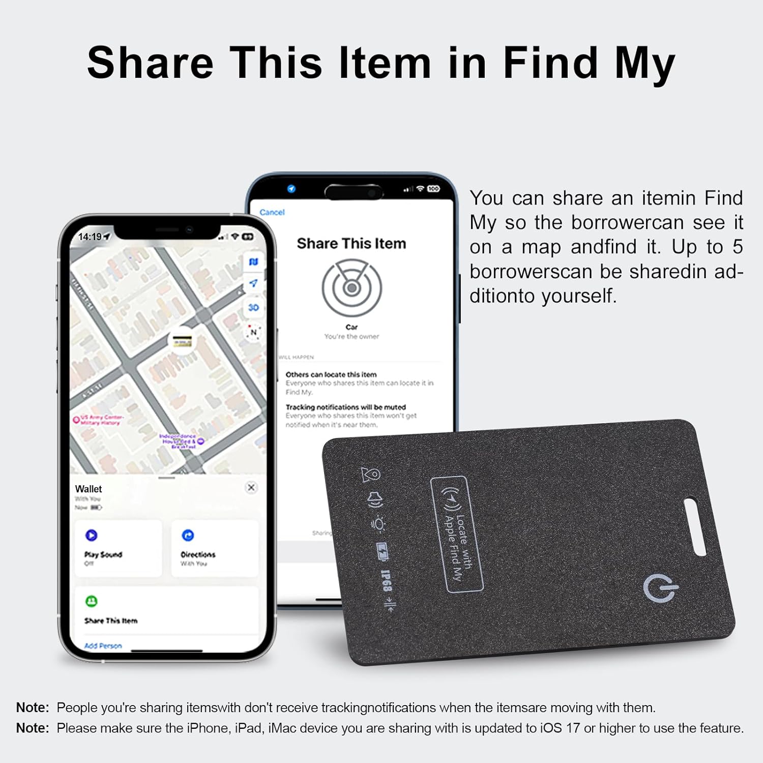 Thumbnail 6 de LBPRT AirTag Card Wallet Tracker 1.6mm