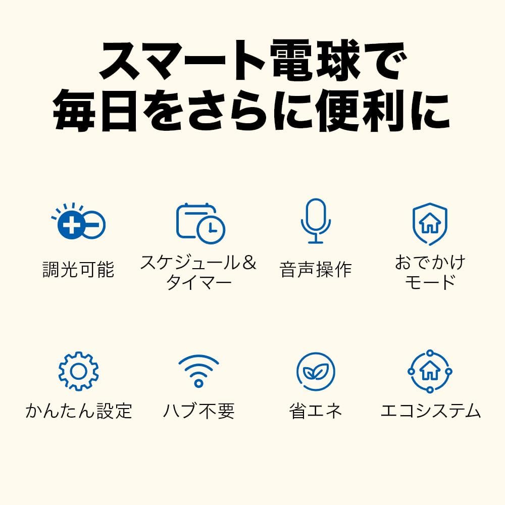 Detalle 2 de Tapo L510E(2-pack) スマートLED電球 E26・電球色・800lm、調光対応の2個セット
