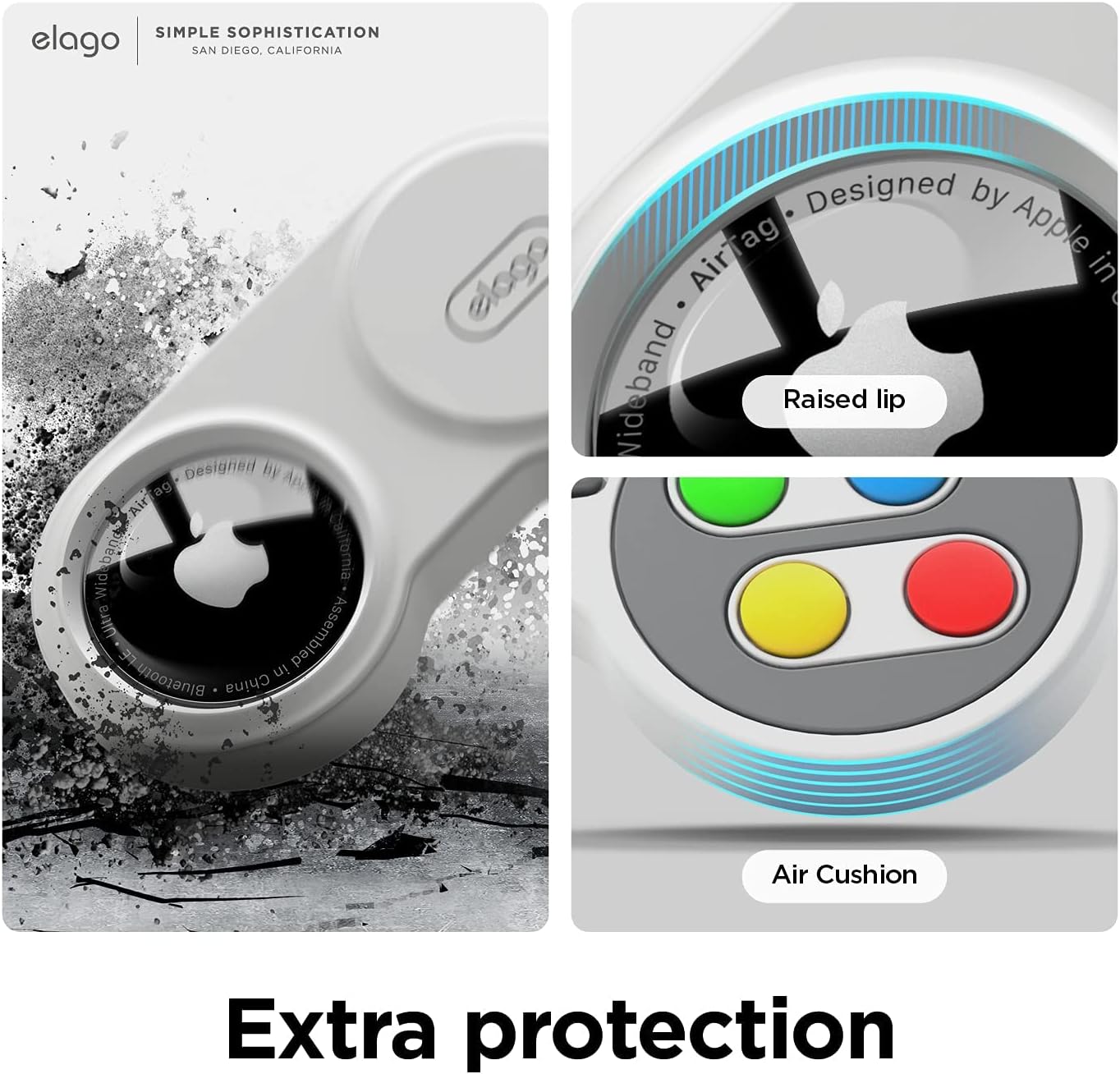 Thumbnail 6 de elago W5 : coque porte-clés compatible AirTag 2e génération & 1re génération (gris) pour protection anti-chute