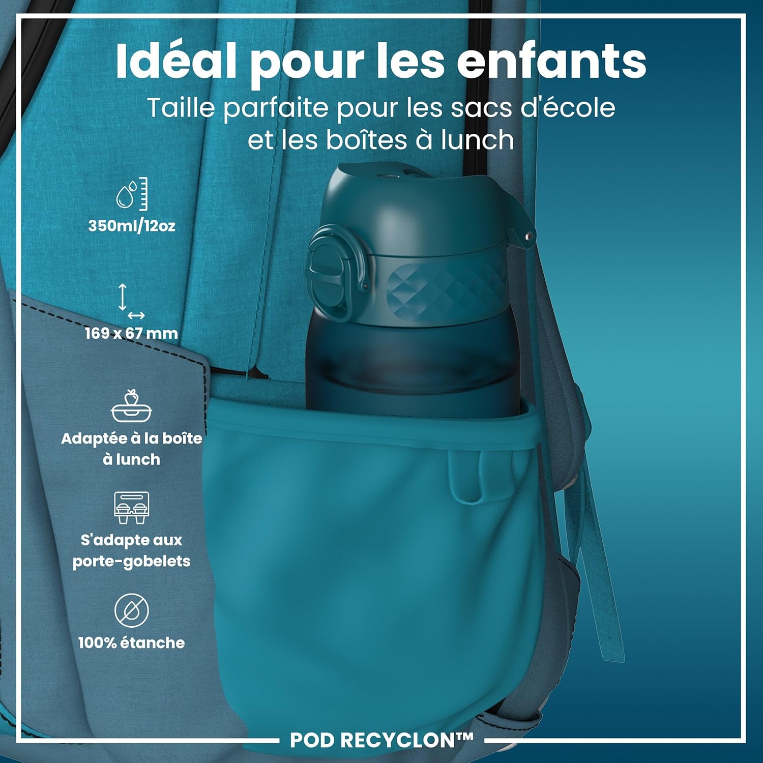 Thumbnail 1 de Ion8 Gourde Enfant 350 ml – Anti-fuite, facile à ouvrir et lavable au lave-vaisselle