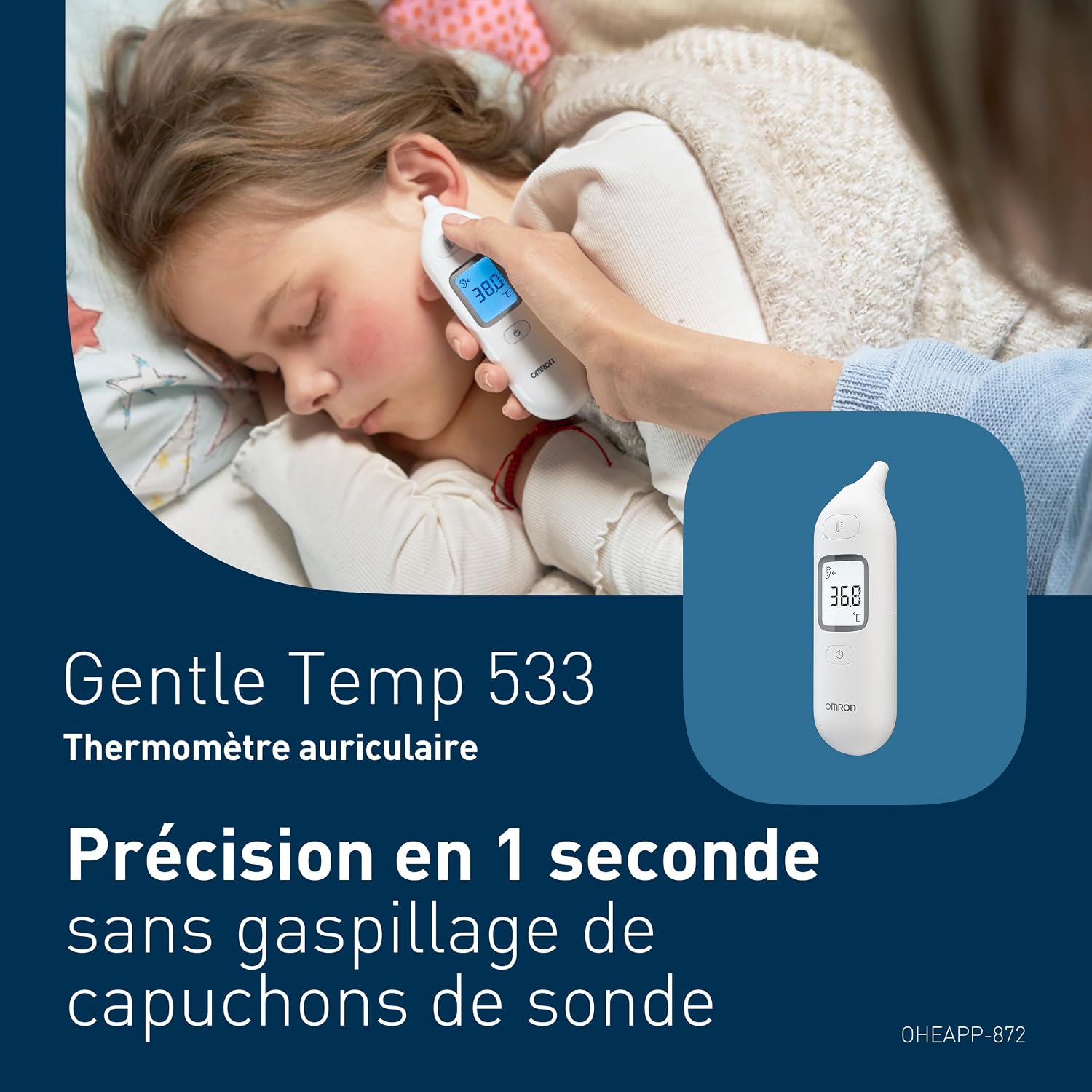 Detalle 2 de OMRON Gentle Temp 533 thermomètre auriculaire 1s