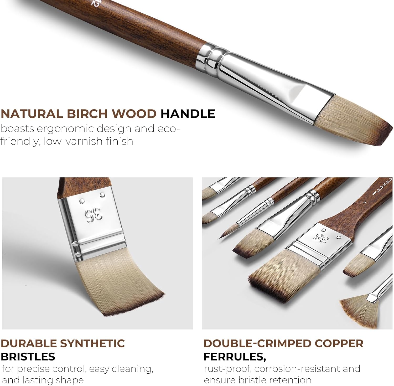 Thumbnail 1 de Fuumuui Paint Brush Set, 9 Shapes