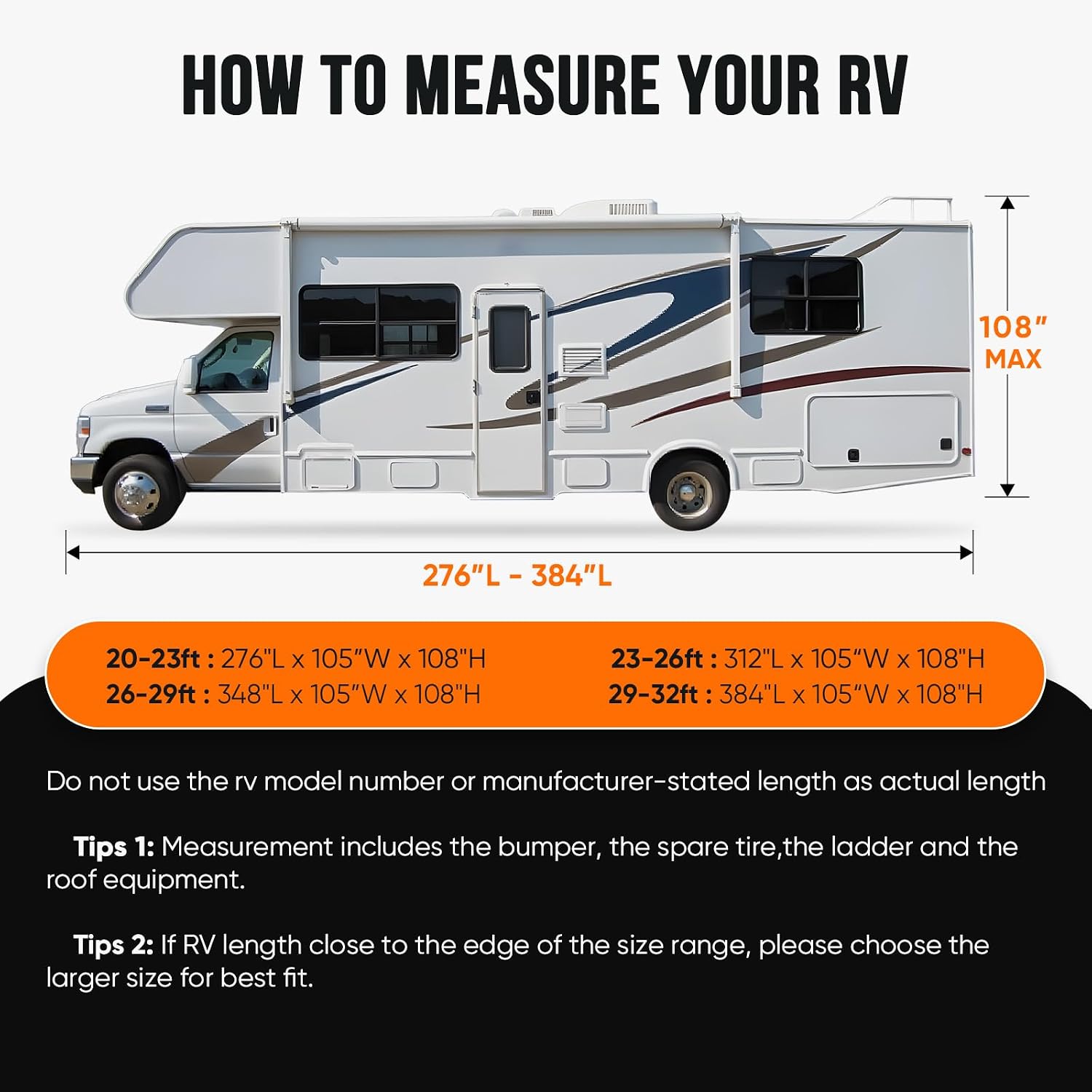 Thumbnail 6 de KING BIRD Class C RV Cover for 26–29 ft Motorhomes with Tire Covers
