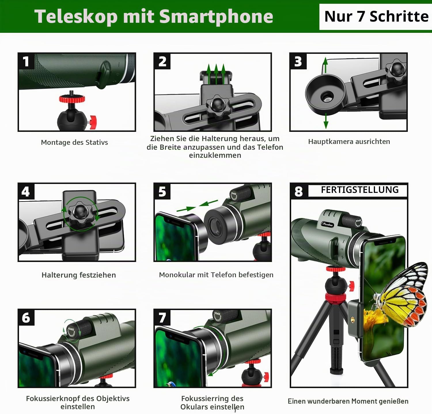 Thumbnail 6 de Pankoo 40×60 Monokular mit BAK-4 Prisma – kompakt, leicht und leistungsstark für Vogelbeobachtung und Reisen