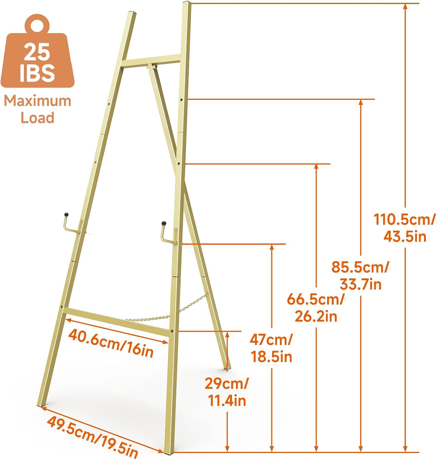 Detalle 2 de Gold Easel Stand