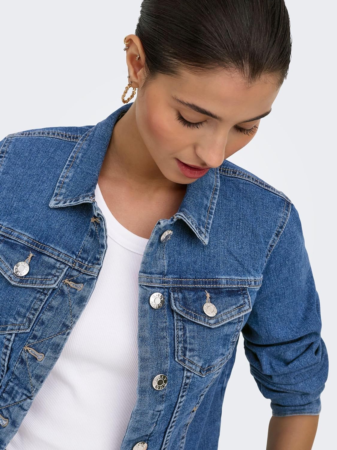 Thumbnail 6 de ONLY ONLWONDER giacca in denim da donna, taglio leggermente aderente