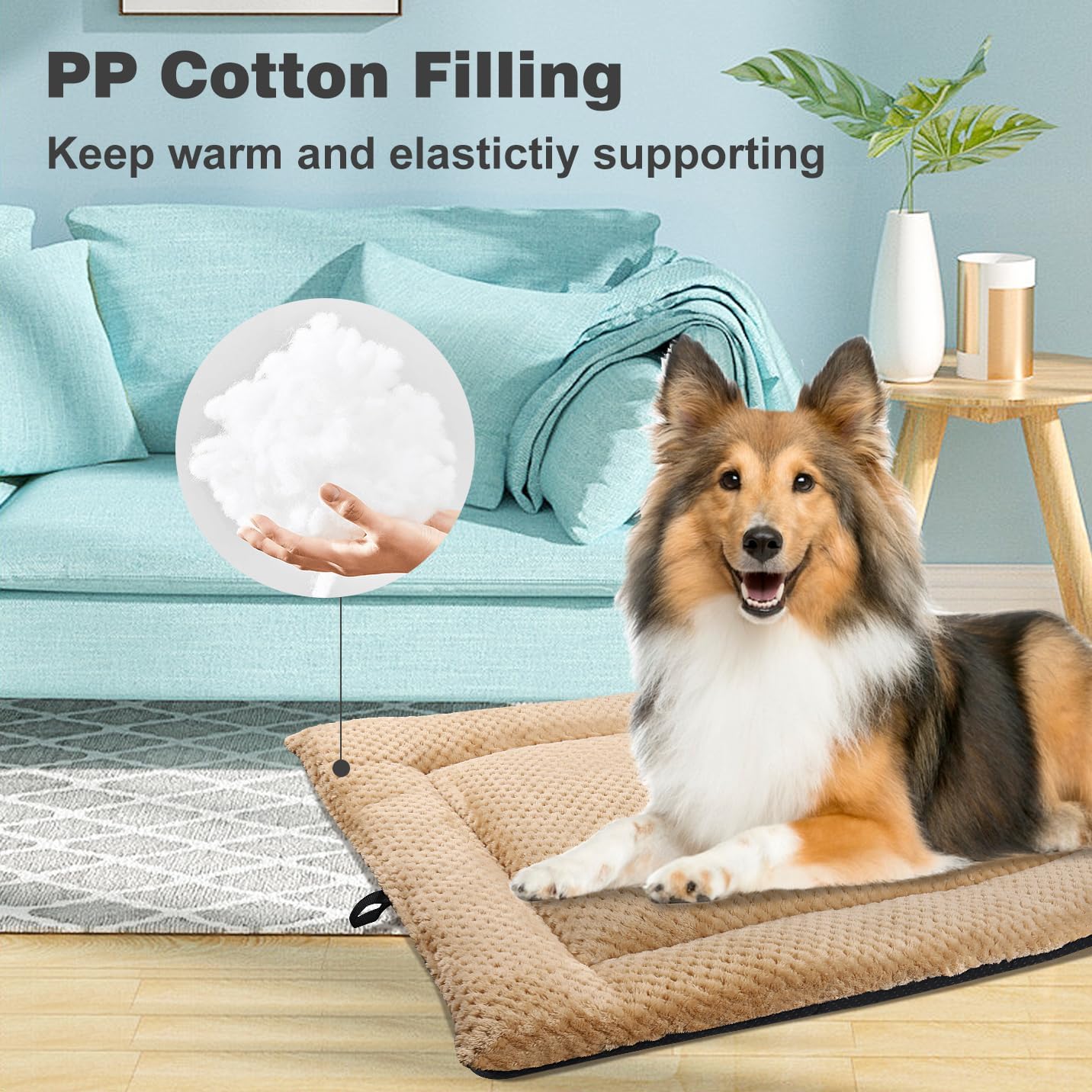 Detalle de ASIJIA Dog Bed Mat Large 90 x 56cm