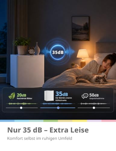 Detalle de Comfee 43L Mini Kühlschrank mit Inverter-Kompressor – leise, kompakt, effizient