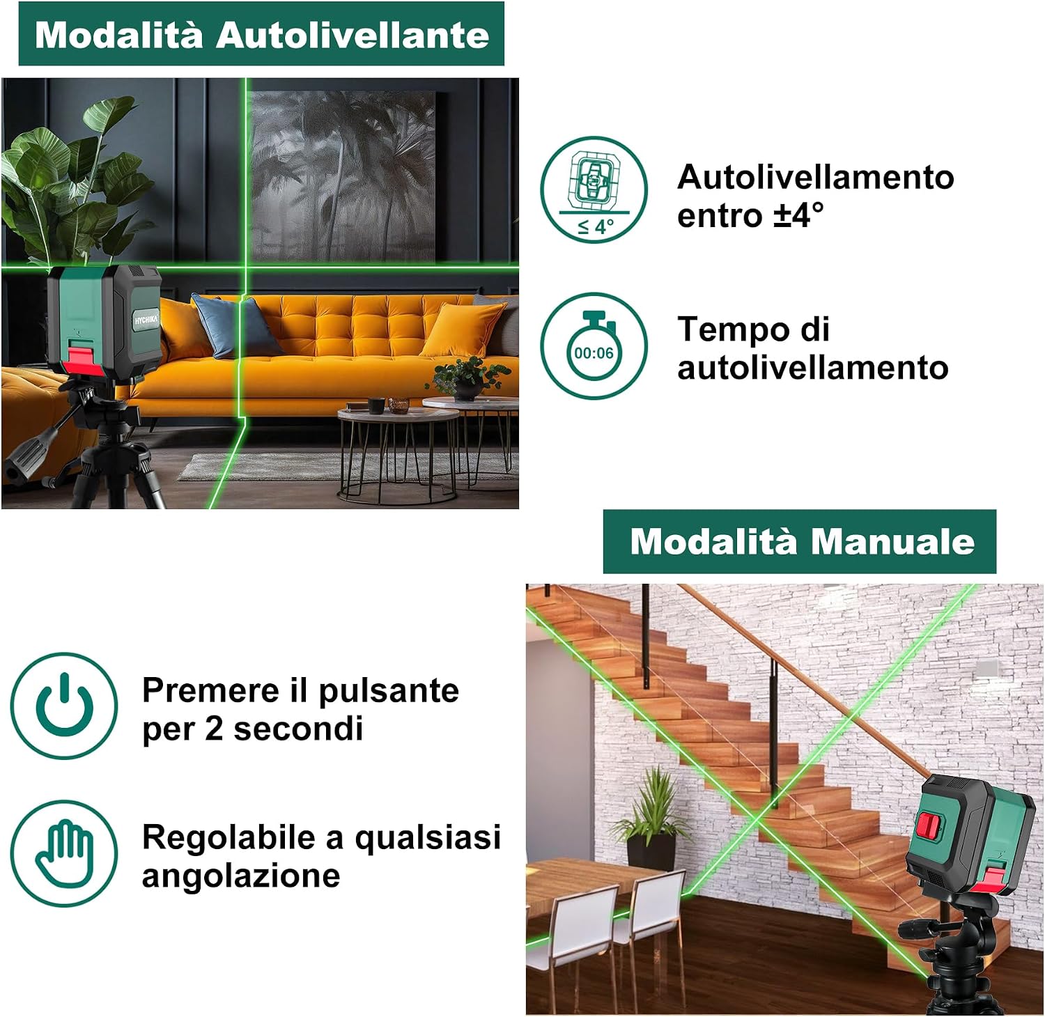 Detalle 2 de HYCHIKA Livella laser autolivellante 15 m 📐