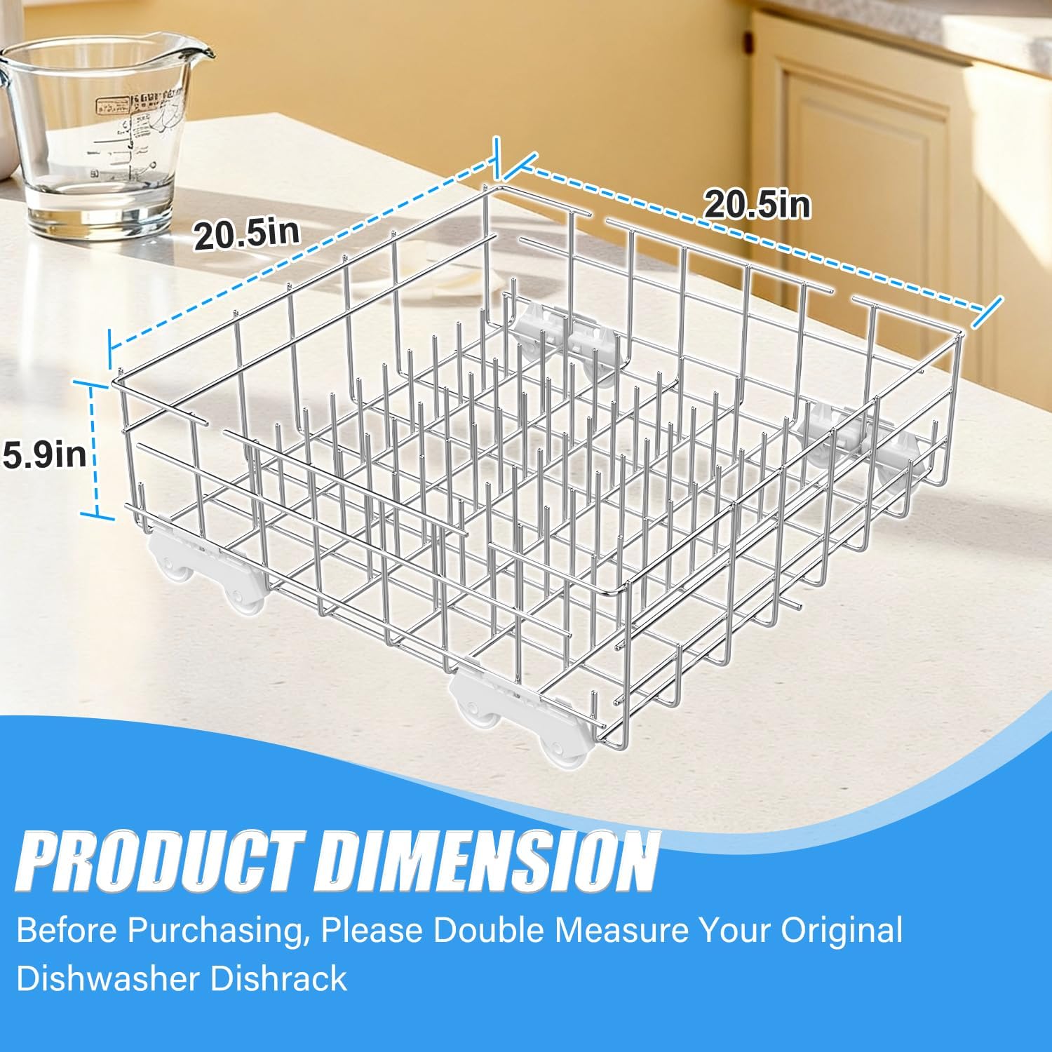 Thumbnail 1 de W10311986/W10380384 Dishwasher Lower Rack in 304 Stainless Steel